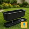 BigDean 2X Blumenkasten mit abnehmbarem Untersetzer Produktbild-Vorschau 2