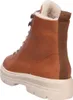 A single brown leather boot with a beige sole and white fur lining. Anteprima dell’immagine prodotto