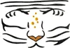 Oblique Unique Tiger Gesicht Sticker Set Tiergesicht Produktbild-Vorschau 3