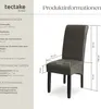 tectake® Esszimmerstuhl gepolstert mit Kunstlederbezug 44 x Produktbild-Vorschau 6