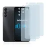 A smartphone and several screen protectors are displayed against a white background. Produktbild-Vorschau