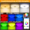 LED Musik-Deckenleuchte mit  Fernbedienung und APP, RGB Produktbild-Vorschau 6