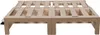 A tan-colored bed frame with a slatted top, shown from a front-side angle against a white background. Anteprima dell’immagine prodotto