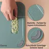 Edelstahl Schneidebrett groß 40x25cm beidseitig rutschfest Produktbild-Vorschau 3