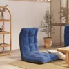 vidaXL Bodenstuhl Faltbar Blau Stoff Produktbild-Vorschau 2