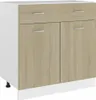 vidaXL Szafka z szufladami dąb sonoma 80x46x81,5 cm płyta Podgląd zdjęcia produktu 8