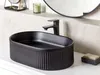 BELIANI Koupelnové umyvadlo černá keramika 49 x 31 cm matné Náhled obrázku produktu 2