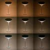 A grid of nine images showcasing a table lamp with different light settings. Produktbild-Vorschau