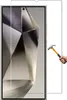 A screen protector is shown being tested with a hammer. Produktbild-Vorschau