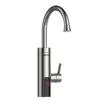 A stainless steel kitchen faucet with a digital LED display showing the temperature. Podgląd zdjęcia produktu