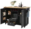 Kücheninsel Buffetschrank 120x73x92cm Küchenwagen klappbare Produktbild-Vorschau 11
