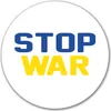 Huuraa Aufkleber Stop War 10cm rund Sticker Geschenkidee Produktbild-Vorschau 1