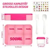 Brotdose Kinder mit Fächern Auslaufsicher Lunchbox Kinder Produktbild-Vorschau 3