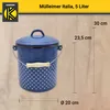 Karl Krüger M5blP Emaillierter Mülleimer "Italia" blau mit Produktbild-Vorschau 5