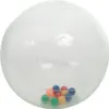 A clear activity ball with colorful balls inside, shown against a white background. Produktbild-Vorschau