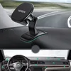 A split image showing a car dashboard mount for a phone in the top half, and a car interior with green dots indicating placement options in the bottom half. Náhled obrázku produktu
