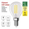 LED Lampe Filament Mini Globe A CLASS / E14 / 3,8 W (60 W) / 806 lm / Warmweiß Produktbild-Vorschau