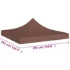 vidaXL Tetto per tende da festa 3x3 m Marrone 270 g/m² Anteprima dell’immagine prodotto 8
