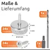ECENCE Filzgleiter mit Torx- Schrauben 20mm/0.79inch, 24 Produktbild-Vorschau 4