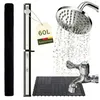 NovaTerra Solardusche 60L schwarz/silber inkl. Bodenelement Produktbild-Vorschau 1