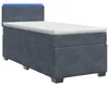 vidaXL Boxspringbett mit Matratze und LED Dunkelgrau 90 x Produktbild-Vorschau 1