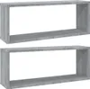 vidaXL Police Cube 2 ks. Šedá Sonoma 60x15x23 cm výrobek z Náhled obrázku produktu 1