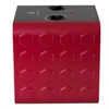 A red and black heater with a hexagonal pattern on the front. Produktbild-Vorschau