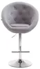 Barhocker London V2 Stoff chrom grau Produktbild-Vorschau 2