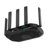 A black and gray router with multiple antennas is shown from a low angle against a white background. Anteprima dell’immagine prodotto