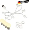 Illu-/Partylichterkette 40m - Außenlichterkette weiß -Made in Germany - 40 warmweiße LED Kugellampen Produktbild-Vorschau