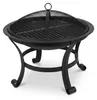 Relaxdays Feuerschale, Ø Schale 55 cm, mit Grillrost, Produktbild-Vorschau 7