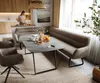 DELIFE Esszimmerbank Taya-Flex 285x190 cm Mikrofaser Taupe Produktbild-Vorschau 1