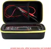 An open black and yellow storage case for a multimeter, with the multimeter and test leads inside. Podgląd zdjęcia produktu