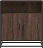 Sideboard Braun Eichen-Optik 68x35x76 cm Holzwerkstoff Produktbild-Vorschau 4