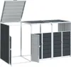vidaXL Pojemnik na odpady do 3 ton antracytowy 216x81x115 Podgląd zdjęcia produktu 4