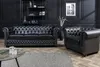 Chesterfield 3-Sitzer Sofa 205cm schwarz Kunstleder Produktbild-Vorschau 6