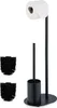 Relaxdays WC Garnitur, Metall, HxBxT: 63x23x17 cm, Produktbild-Vorschau 1