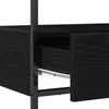 vidaXL Tavolo consolle look rovere nero 75 x 40 x 75 cm Anteprima dell’immagine prodotto 4