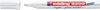 A white marker pen with a red and blue logo and text on it, lying on a white background. The cap is off and to the left. Produktbild-Vorschau