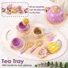 AOLEVA set da tè in legno accessori da cucina per bambini Anteprima dell’immagine prodotto 2