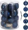 Vánoční baňky modré mix - 6cm, sada 20ks Náhled obrázku produktu 1