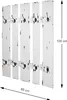 HAKU Wandgarderobe weiß - MDF, Metall, B/H/T: 65x100x9 cm Produktbild-Vorschau 2
