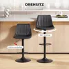 HOMCOM 2er-Set Barhocker, Höhenverstellbarer Barstuhl Produktbild-Vorschau 4