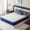 A mattress is displayed on a bed frame in a bedroom setting. Náhľad obrázku produktu
