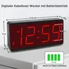 Digitale wekker, werkt op batterijen, met grote Productafbeelding-voorbeeld 6