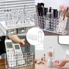 3 Fächern Kosmetik Organizer, Glas Wattestäbchen Behälter, Produktbild-Vorschau 3