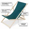 Mucola Strandstuhl klappbar Strandliege Holz Liegestuhl Produktbild-Vorschau 5