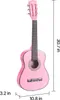 A pink classical guitar is shown against a white background with dimensions indicated by text overlays. Anteprima dell’immagine prodotto