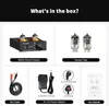 This image displays the contents of a product box, with each item presented in its own section. Produktbild-Vorschau