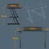 JOIEYOU Schreibtisch Gaming Tisch 160x60cm Höhenverstellbar Produktbild-Vorschau 2